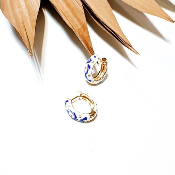 Bohemian hoop earrings N449 - Picture 2 of 4